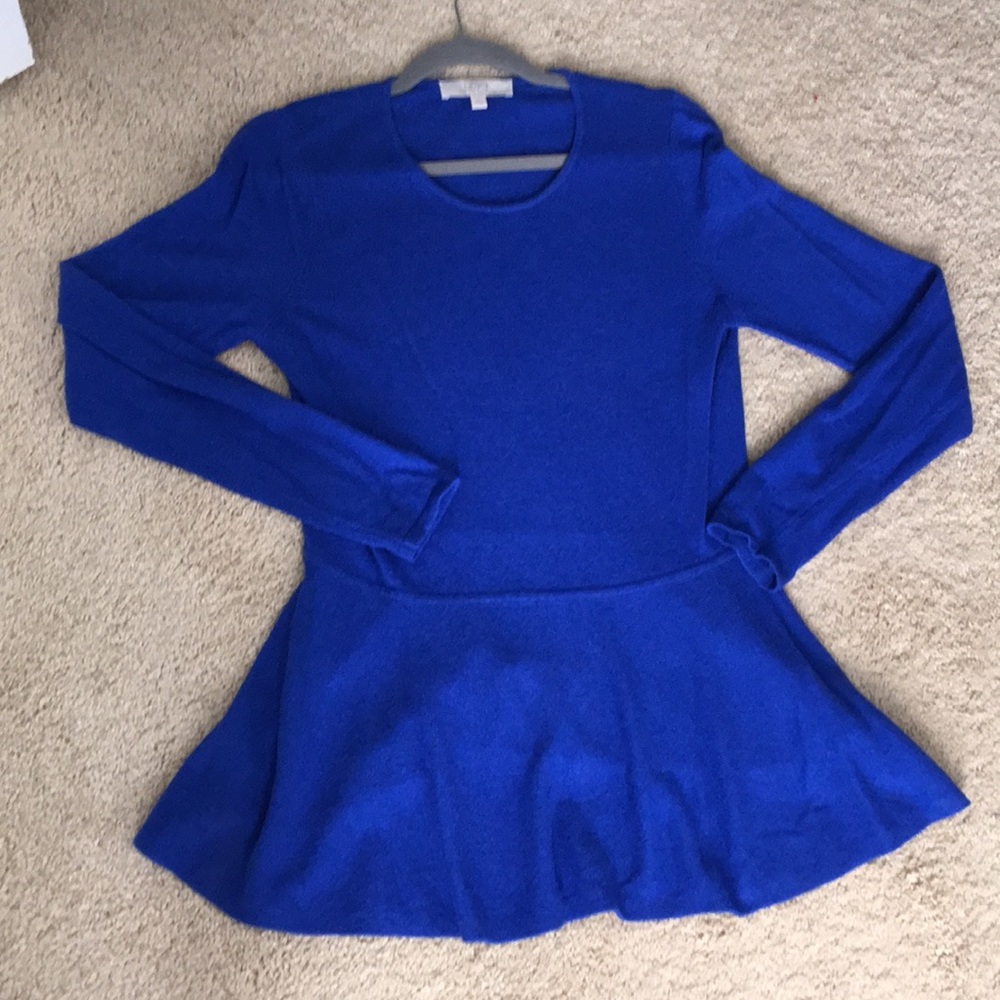 Peplum royal blue sweater